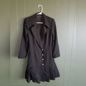 Black Lida Baday Dress Size 10 Pleated Bottom